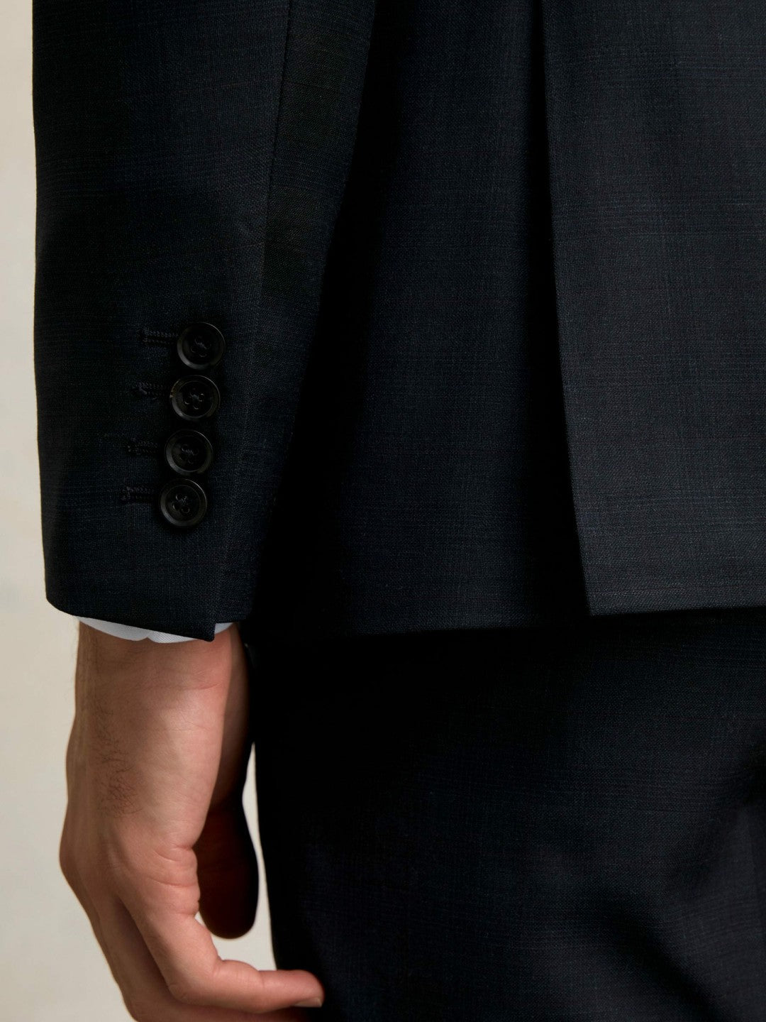 Reiss Slim-Fit Wool Single Breasted Check Suit Blazer in Navy