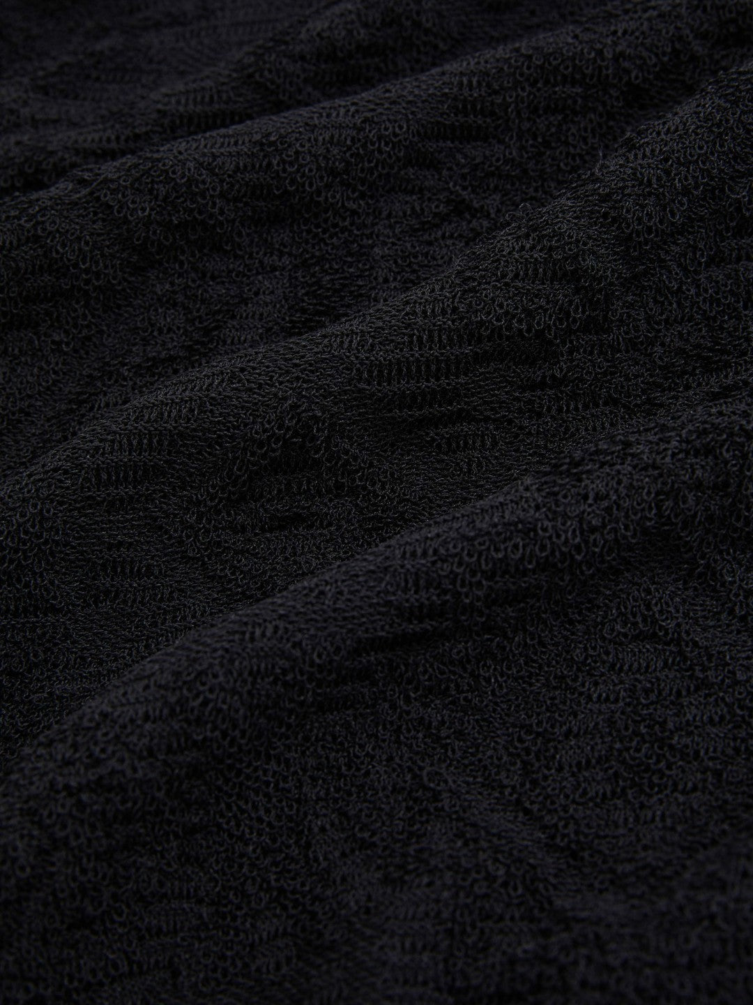 Reiss Jacquard Loop-Stitch Polo Shirt in Navy