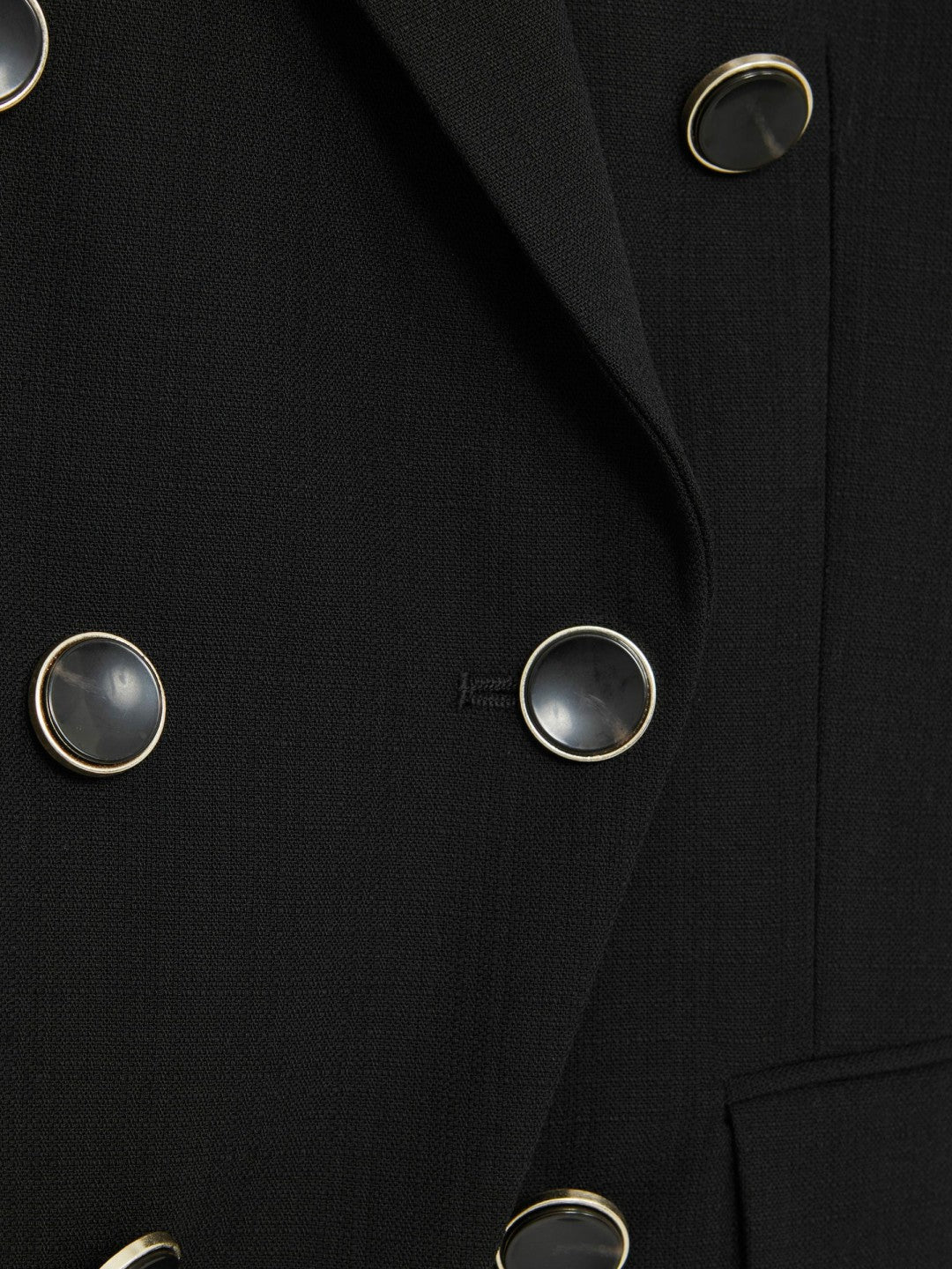 Reiss Wool-Blend Double-Breasted Blazer in Black