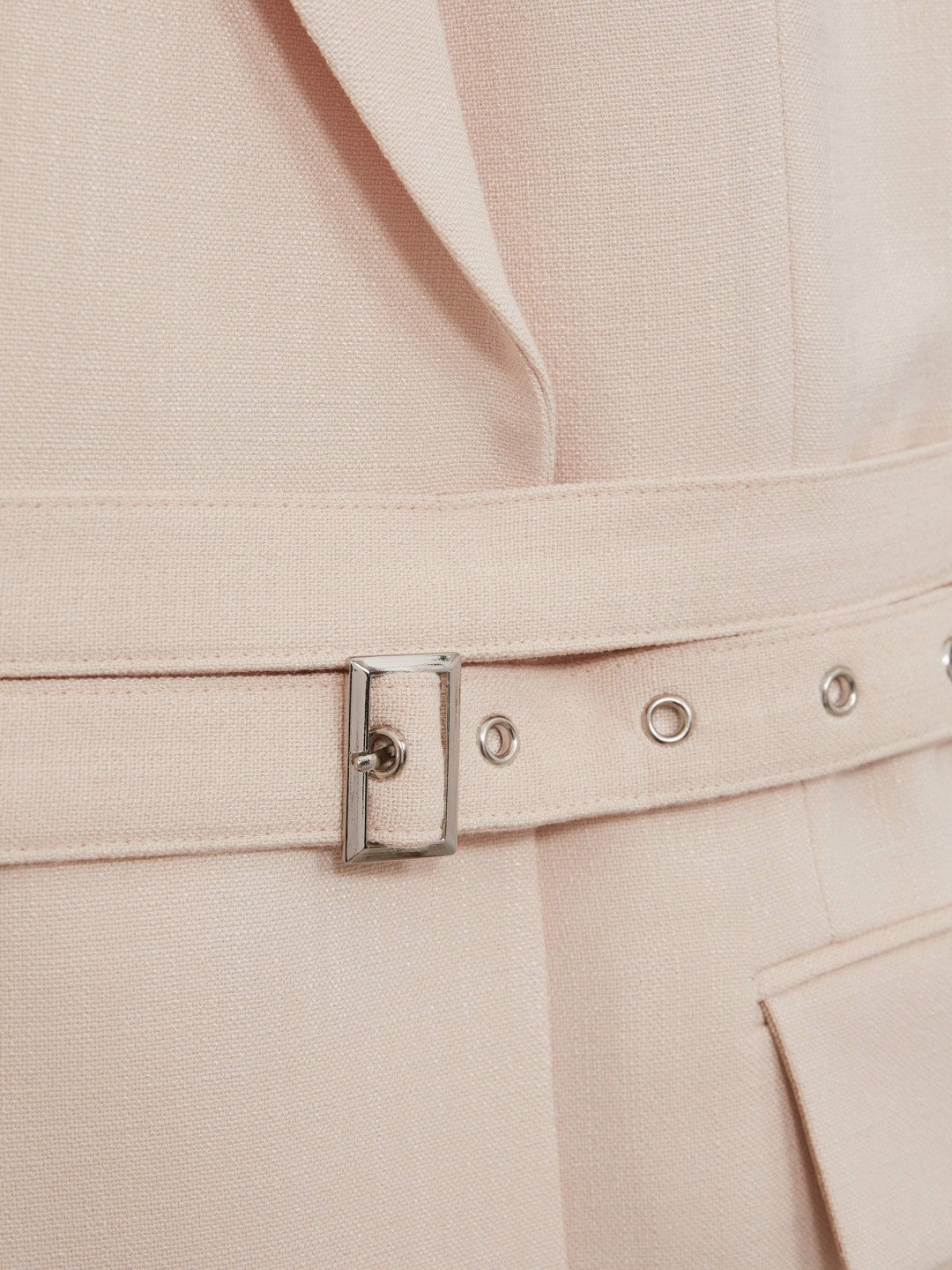 Reiss Single-Breasted Belted Suit Jacket in Pink