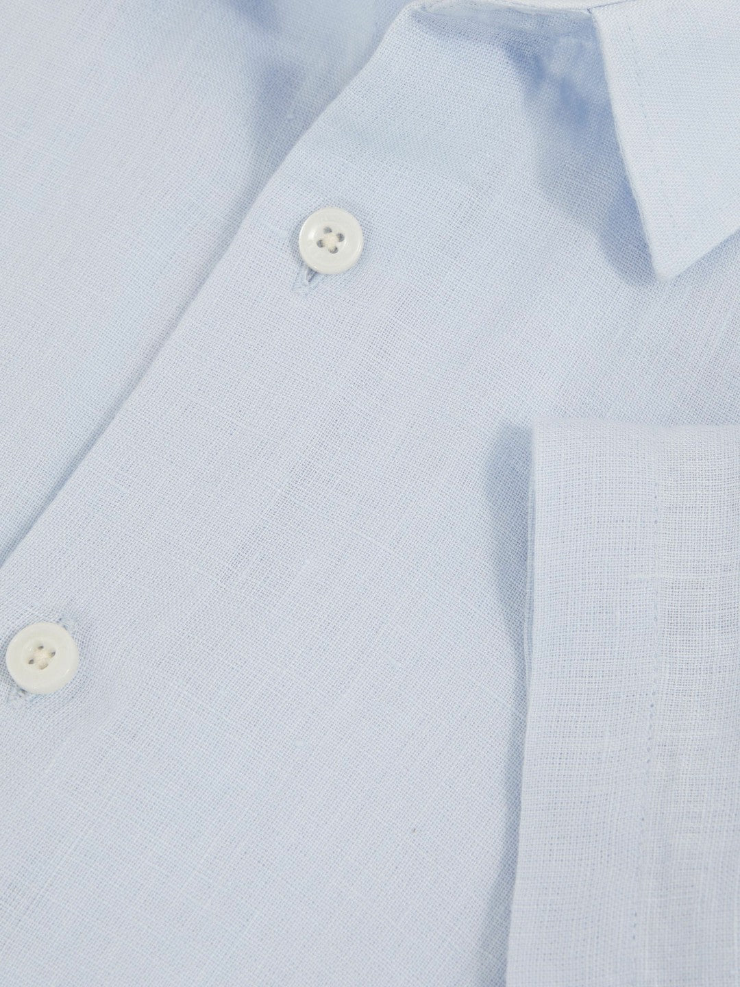 Reiss 3-9 yrs Short Sleeve Linen Shirt in Pale Blue