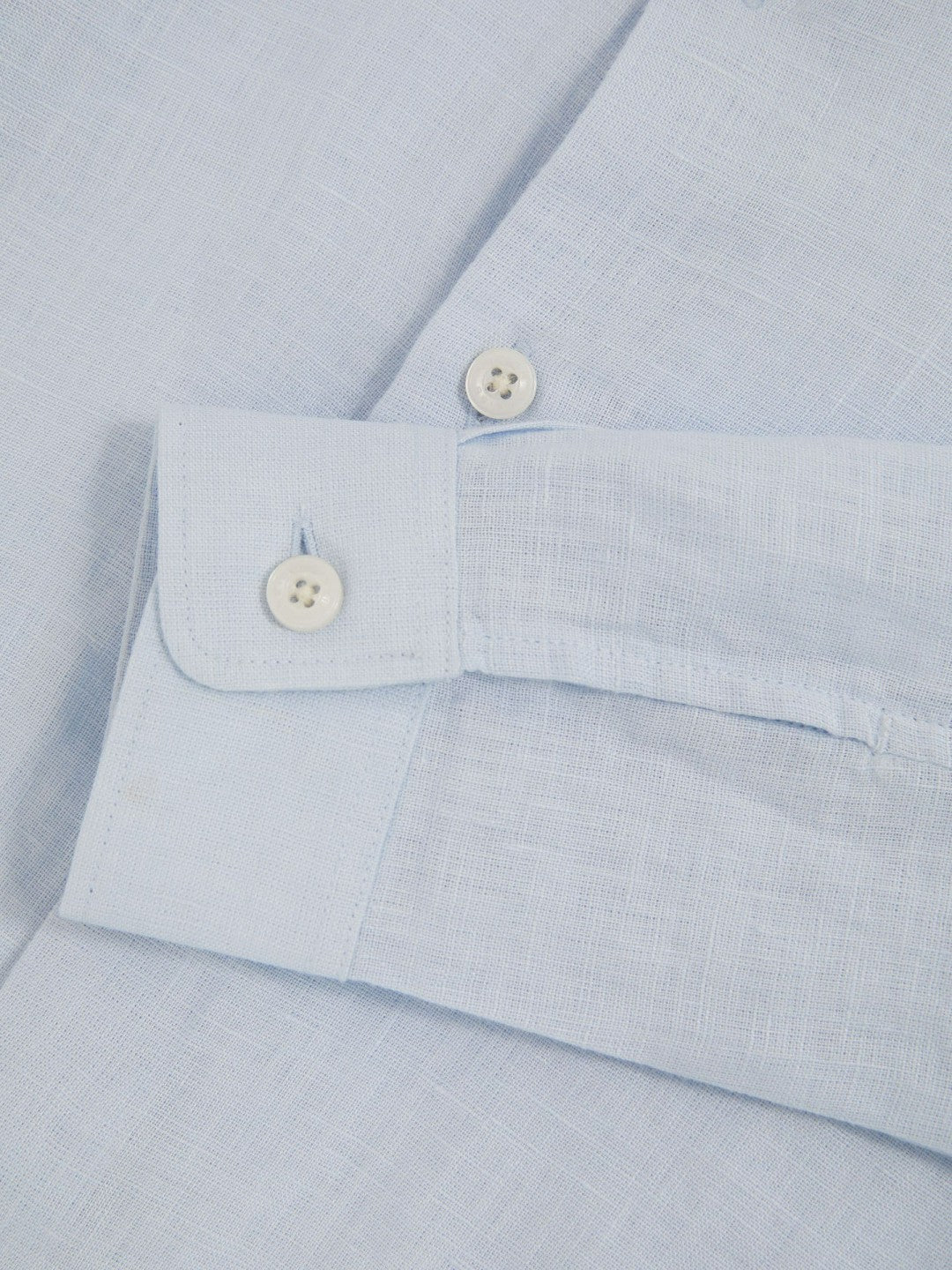 Reiss Affordable - 13-14 yrs Linen Cutaway Collar Shirt in Pale Blue