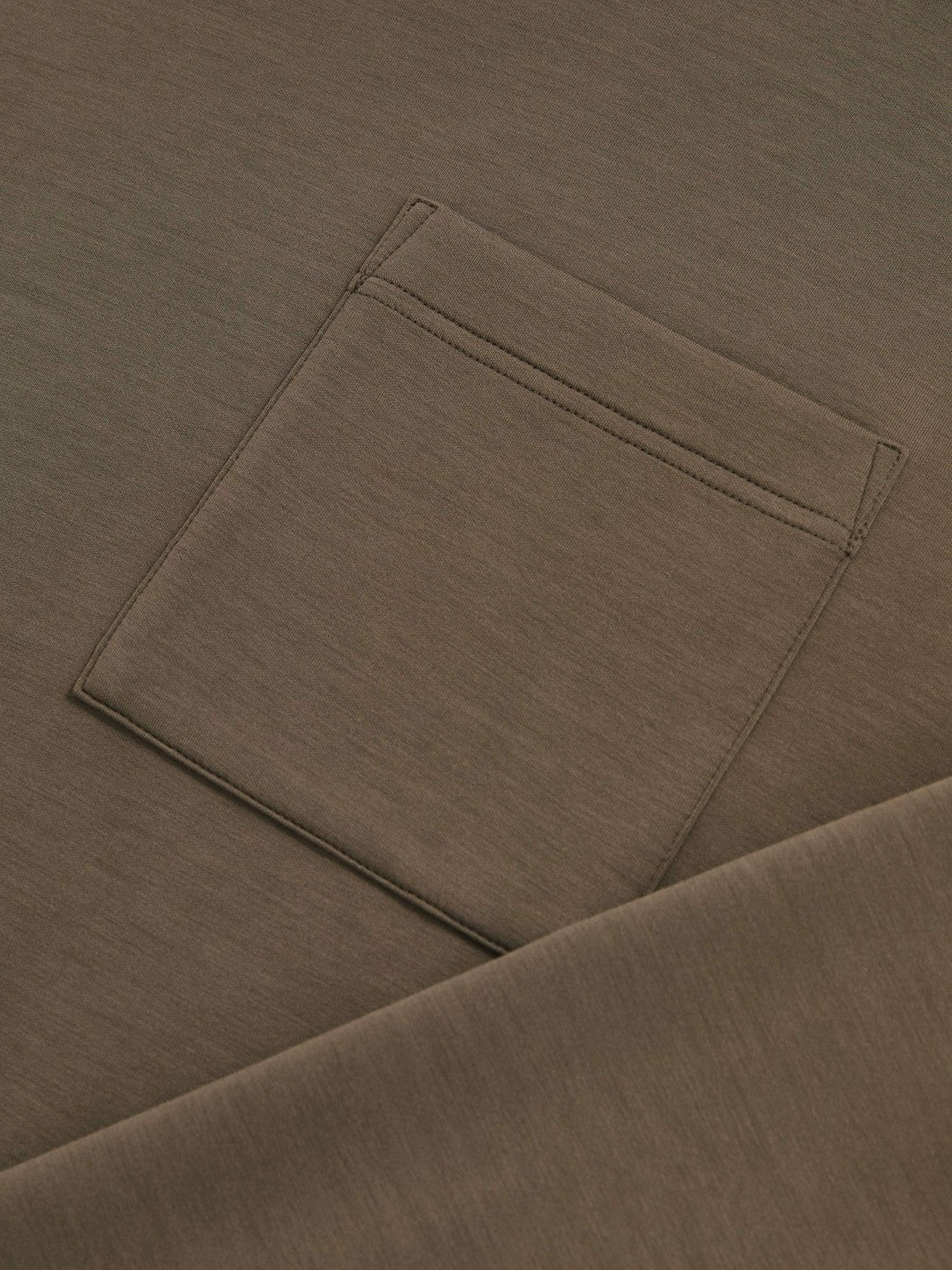 Reiss Interlock Jersey Funnel Neck Sweatshirt in Khaki Green