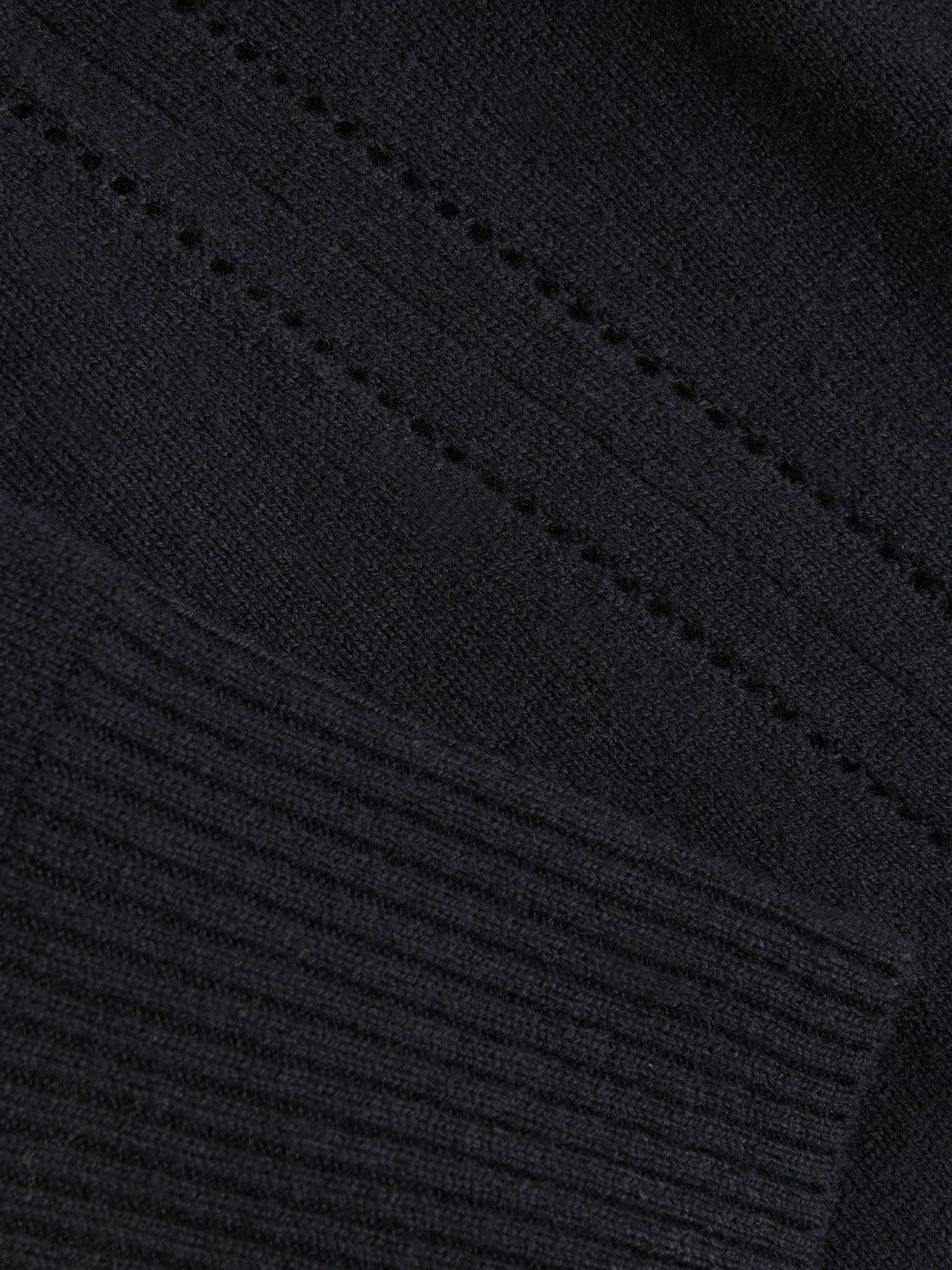 Reiss Savings - Wool-Blend Open-Stitch Jumper with Cashmere in Navy