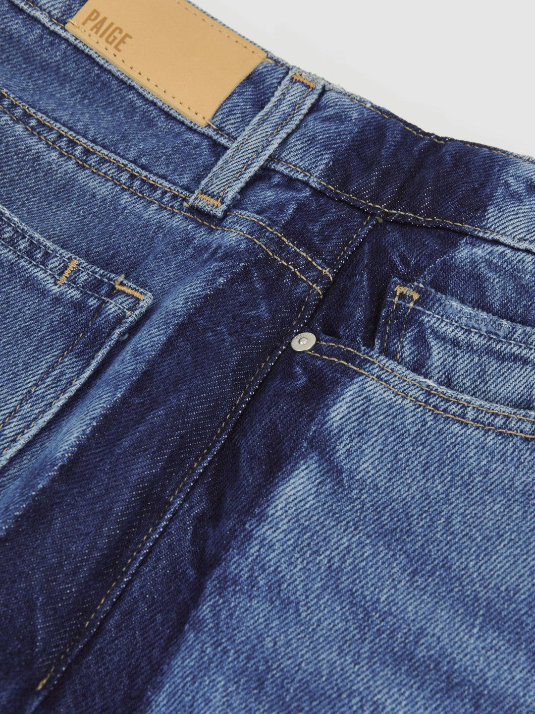 Reiss Paige Side Stripe Wide Leg Jeans in Navy/Blue Stripe