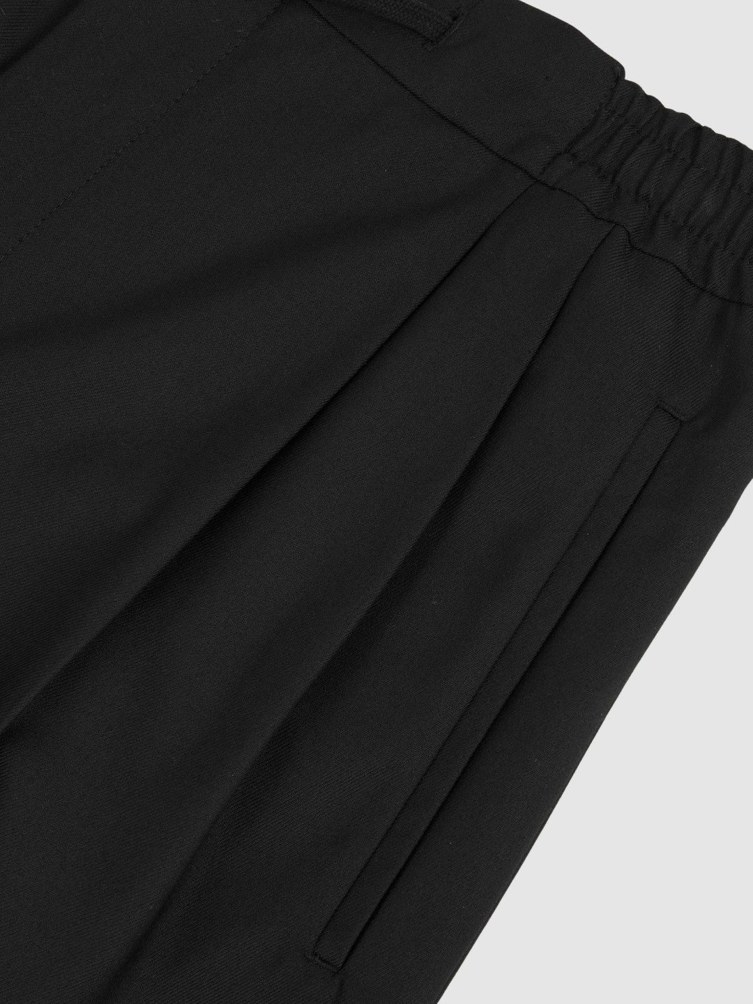 Reiss Best Seller - Relaxed-Fit Twill Drawstring Trousers in Black