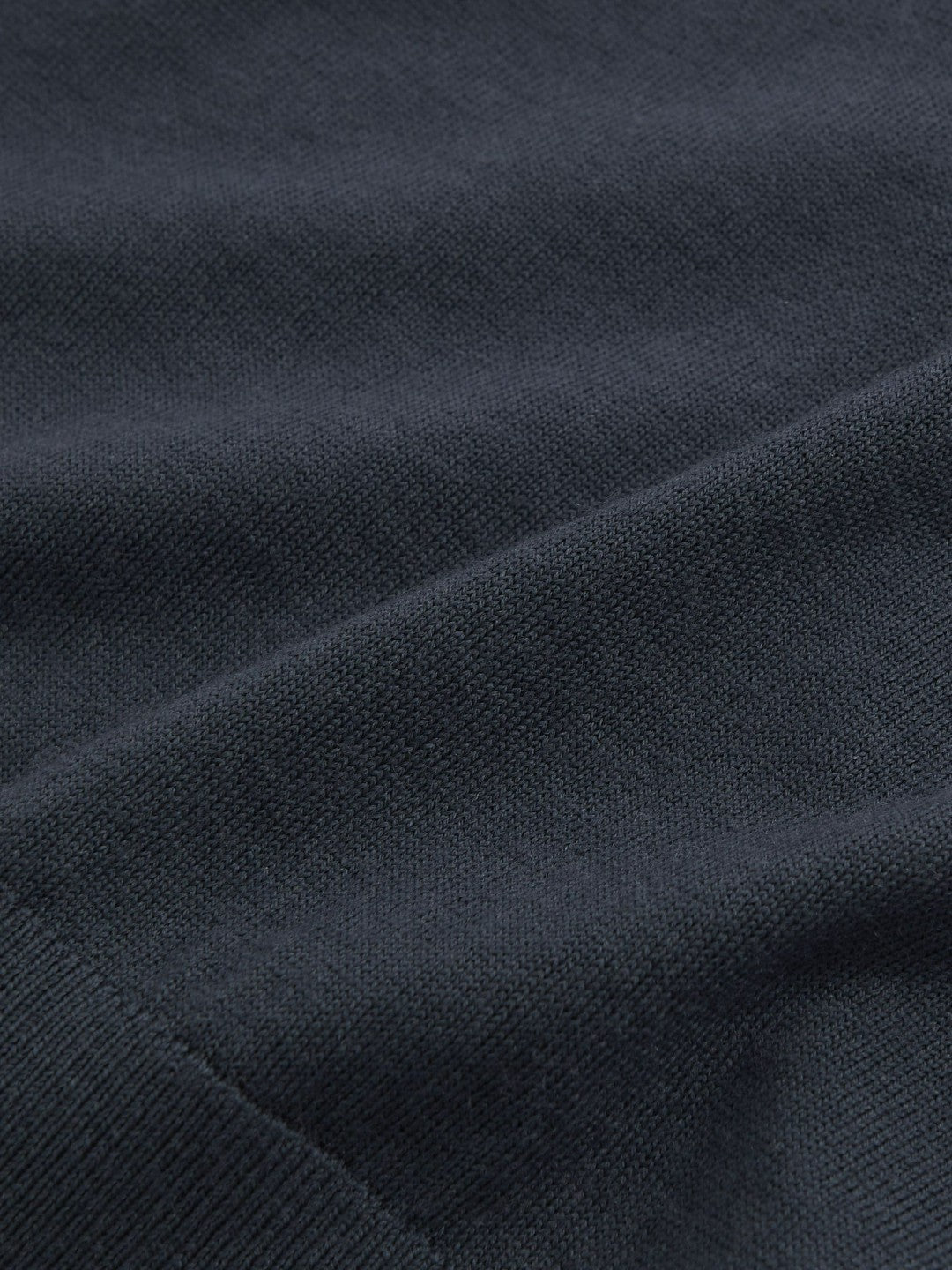 Reiss Affordable - Merino Wool Drawstring Hoodie in Midnight Navy