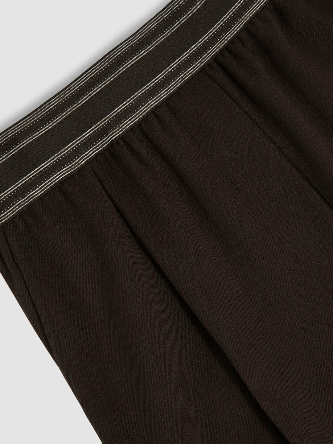 Reiss Deal - Petite Wide-Leg Contrast-Waistband Trousers in Chocolate Brown