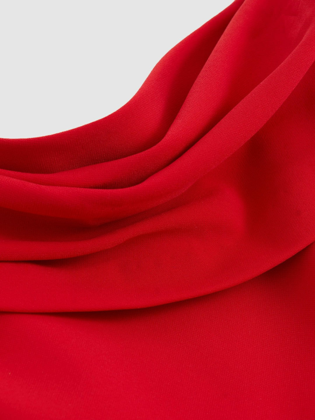 Reiss Structured Strapless Wide-Leg Jumpsuit in Red