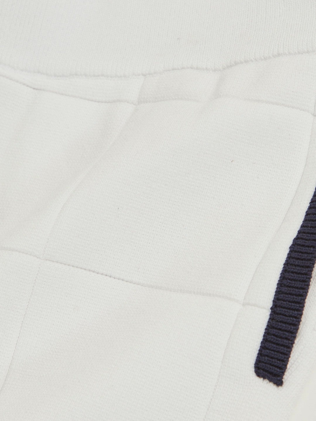 Reiss 3-9 yrs Tipped Knit Stitch-Detail Shorts in White/Navy