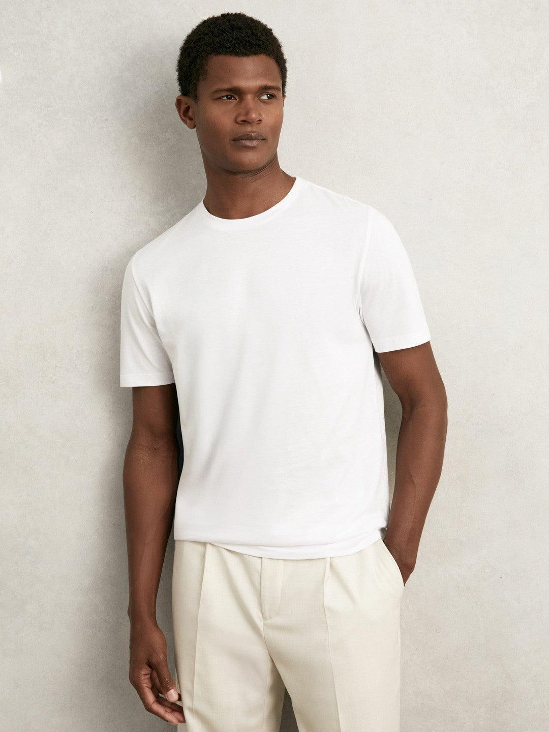 Reiss Affordable - T-Shirts 3 Pack in White/Navy/Dark Sage Green
