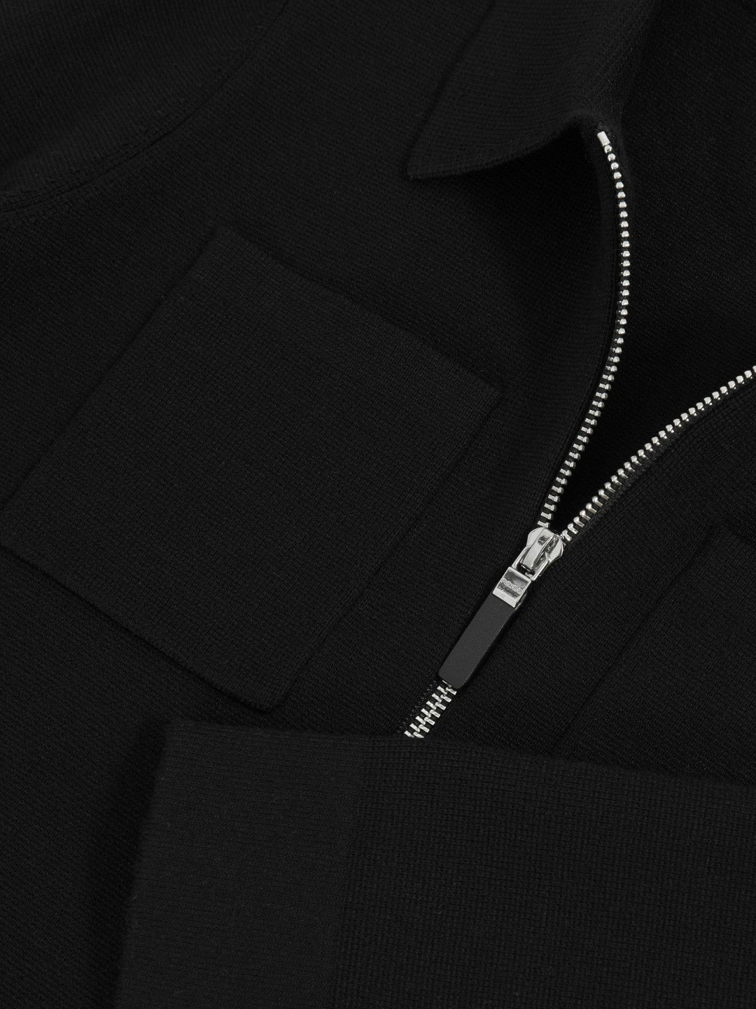 Reiss Best Seller - 3-9 yrs Knitted Zip-Through Cardigan in Black