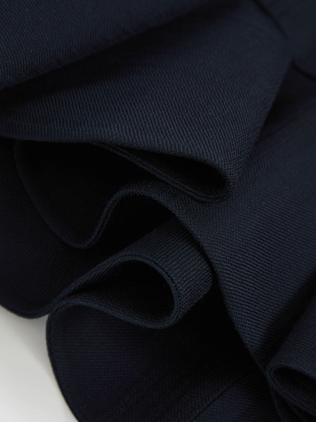 Reiss Ruffle-Hem Mini Skirt in Navy