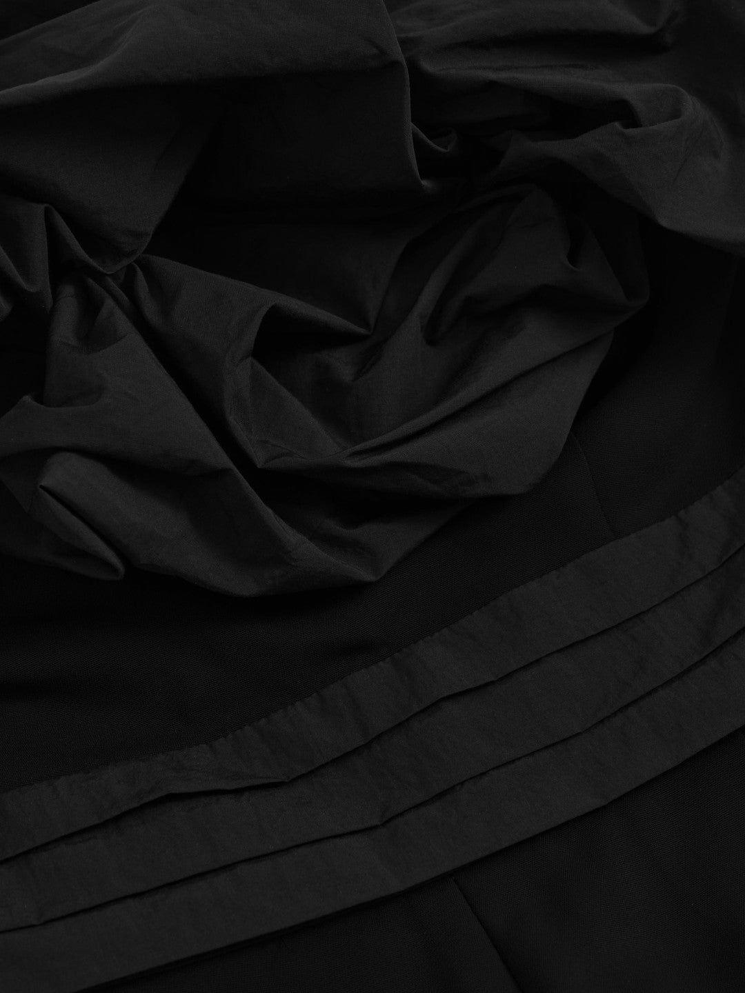 Reiss Sculptural Strapless Wide-Leg Jumpsuit in Black