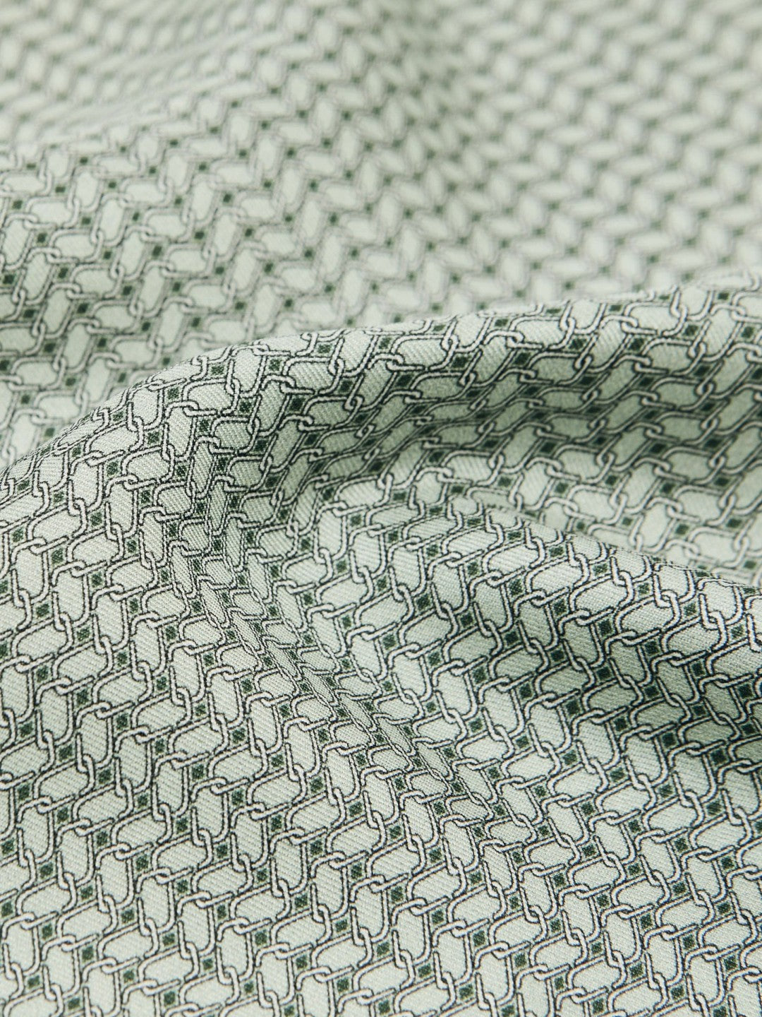 Reiss Value - Geo Chain Detail Pocket Square in Sage