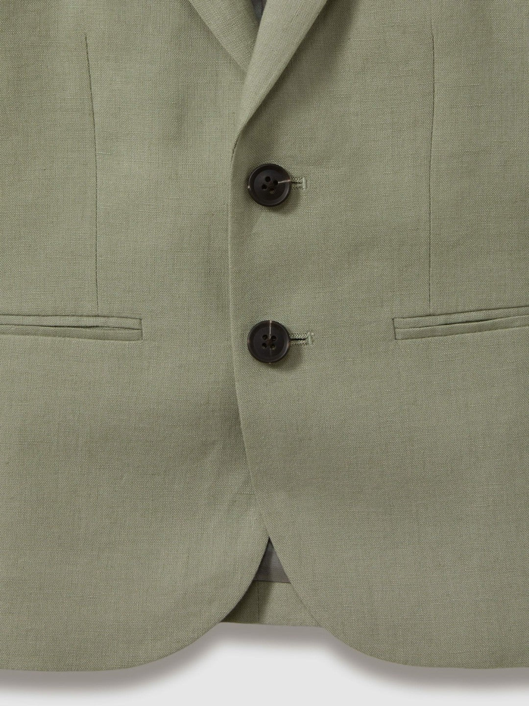 Reiss 9-13 yrs Linen Single Breasted Blazer in Apple