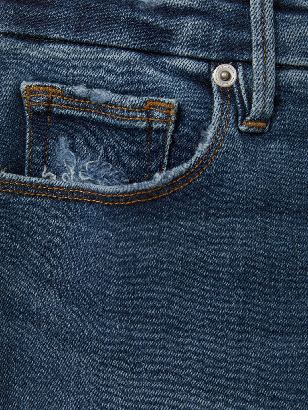 Reiss Good American Mid Rise Raw Hem Skinny Jeans in Indigo