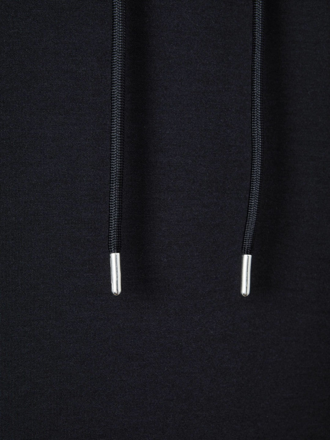 Reiss Interlock Jersey Drawstring Hoodie in Navy Blue