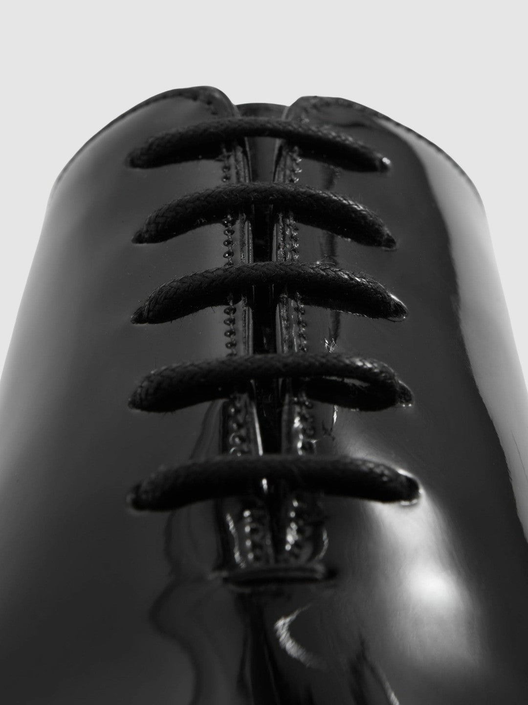 Reiss Patent Leather Lace-Up Shoes in Black