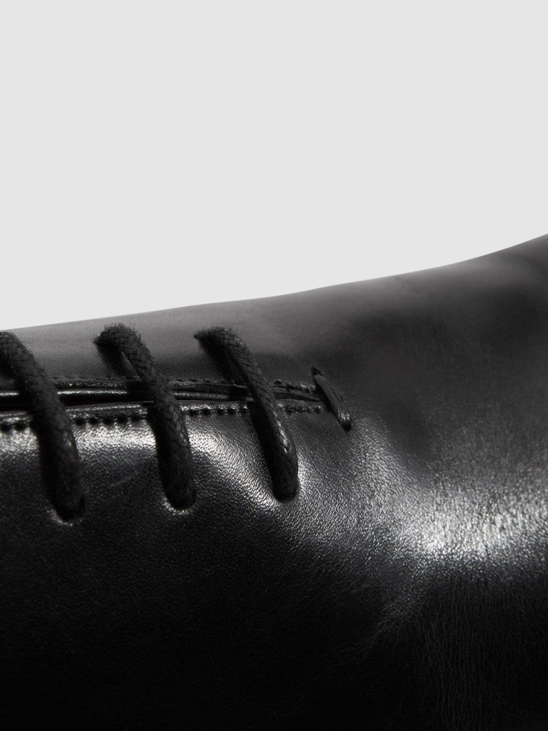 Reiss Leather Lace-Up Shoes in Black