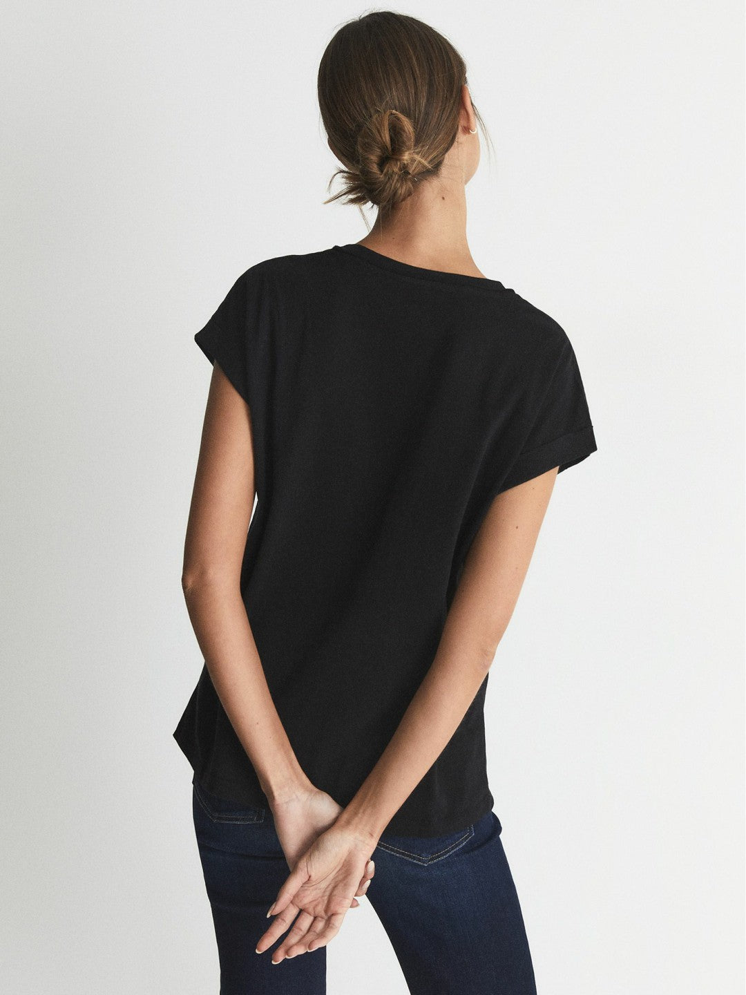 Reiss Savings - Cotton-jersey T-shirt in Black