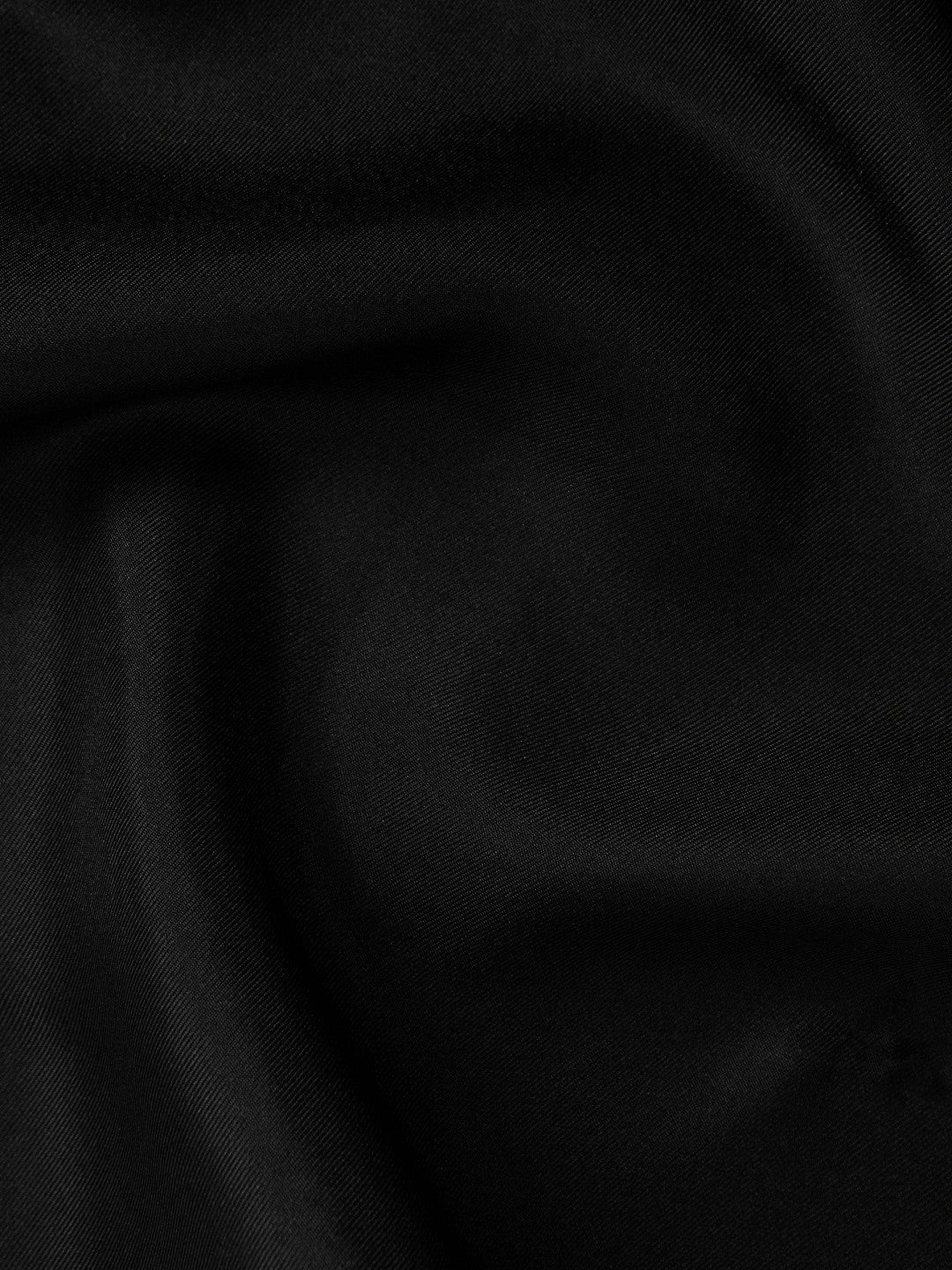 Reiss Deal - Plain Silk Pocket Square in Black