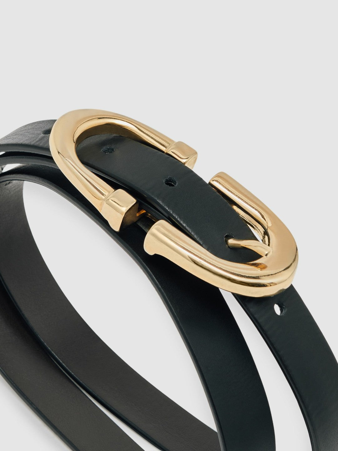Reiss Featured - Horseshoe Belt in Black