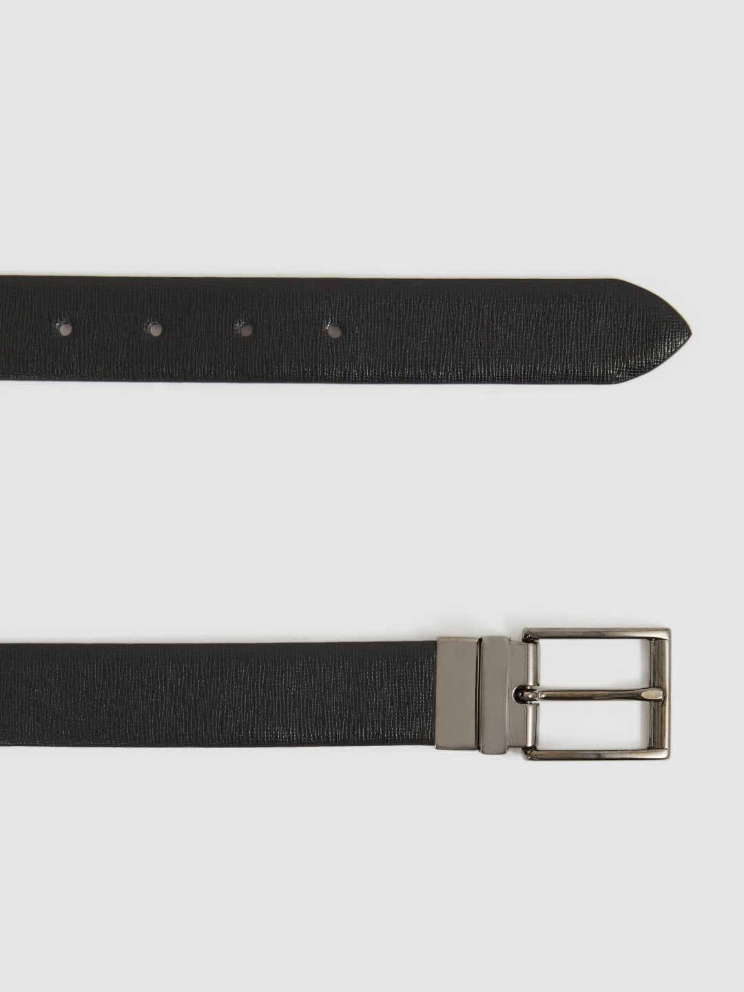 Reiss Reversible Leather Belt in Black/Brown