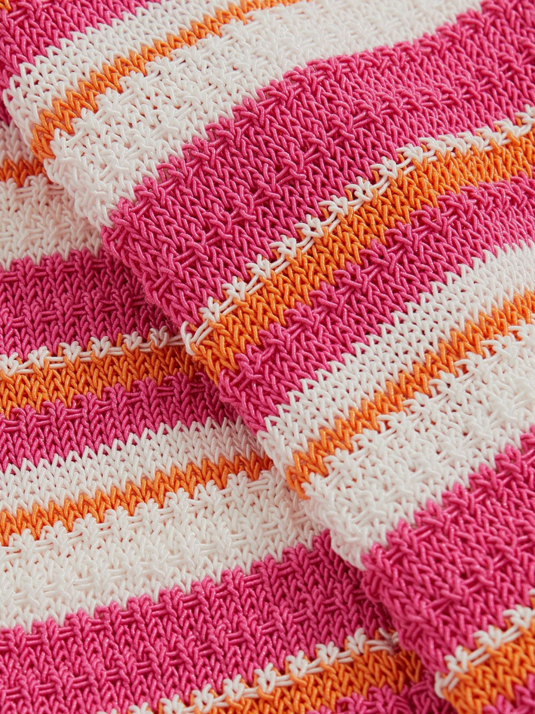 Reiss 9-13 yrs SmileyWorld Stripe Knit Trousers in Pink