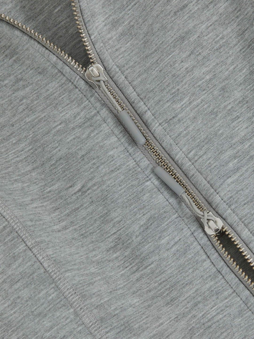 Reiss Funnel-Neck Zip-Through Sweatshirt in Grey