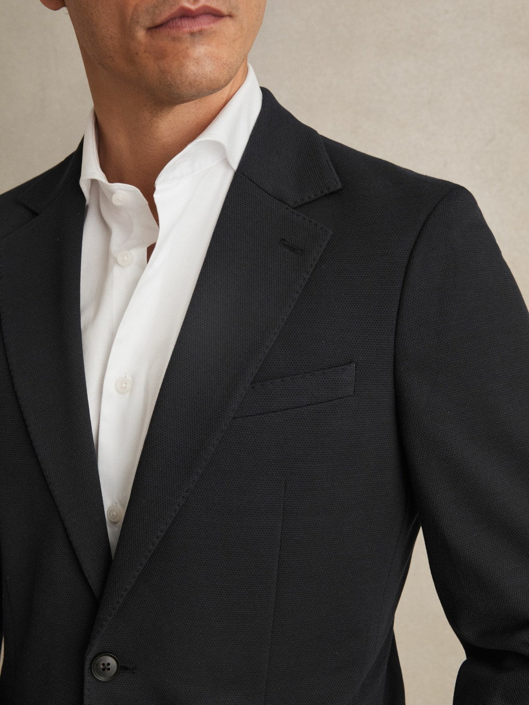 Reiss Slim-Fit Single-Breasted Jersey Suit Blazer in Navy