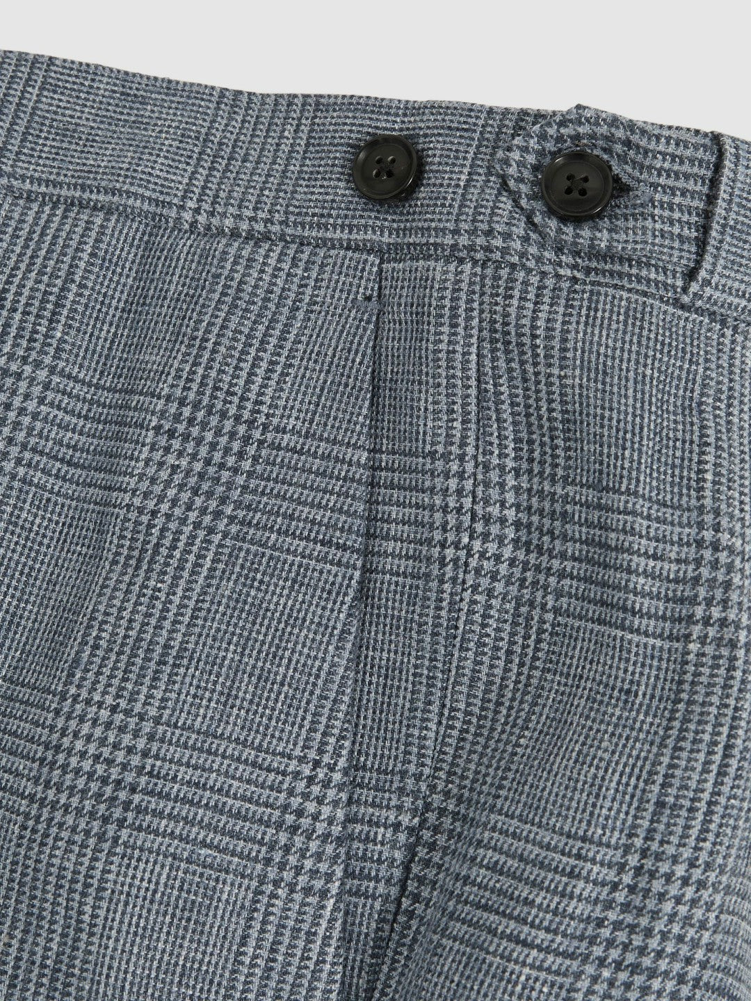 Reiss Featured - Slim Fit Linen Check Suit Trousers in Soft Blue
