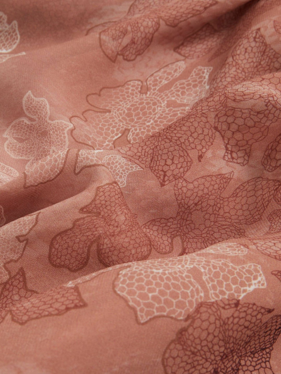 Reiss Petite Chiffon Floral Cape Maxi Dress in Pale Pink