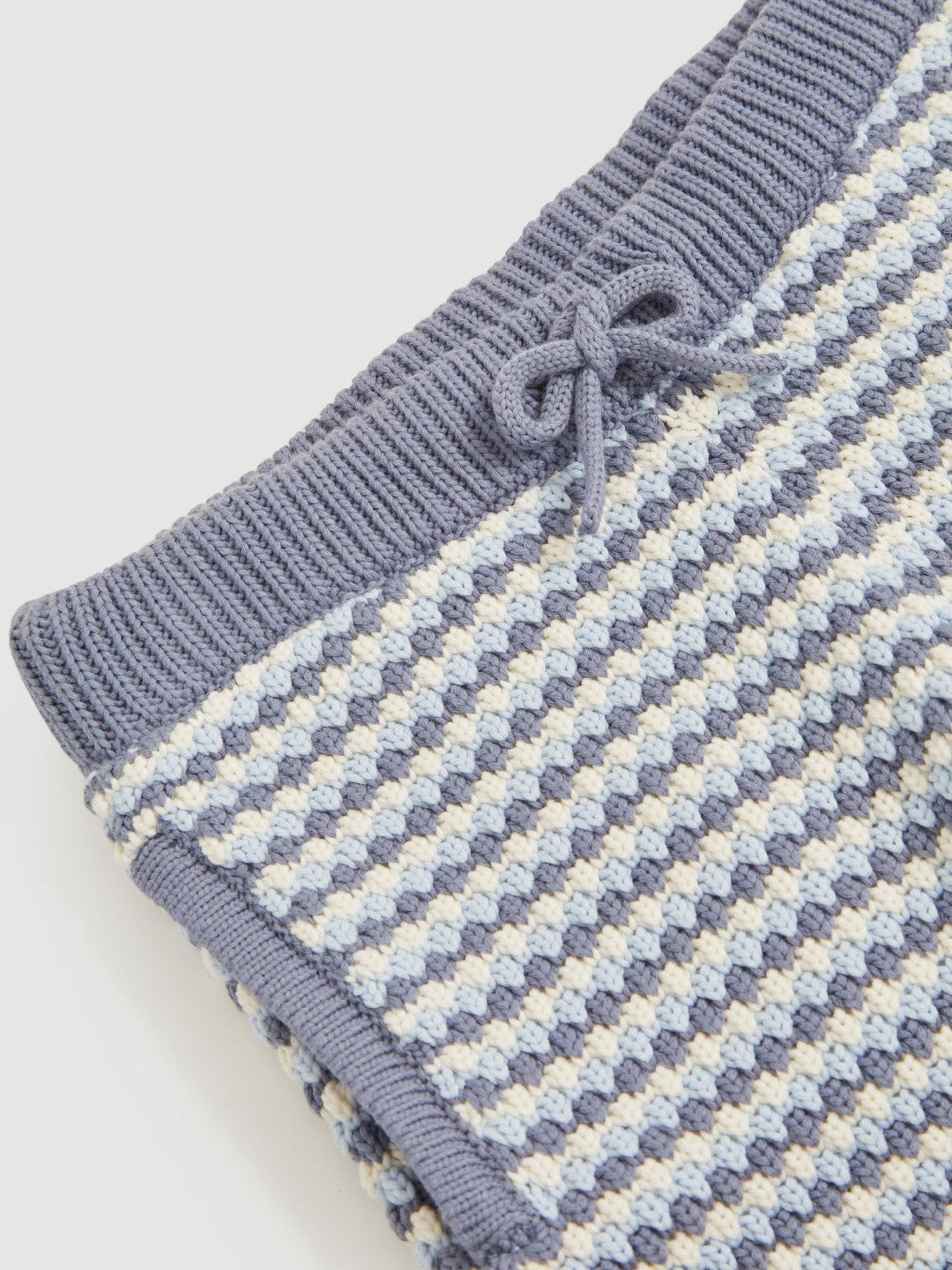 Reiss 3-9 yrs Cotton-Blend Knitted Stripe Shorts in Blue/White
