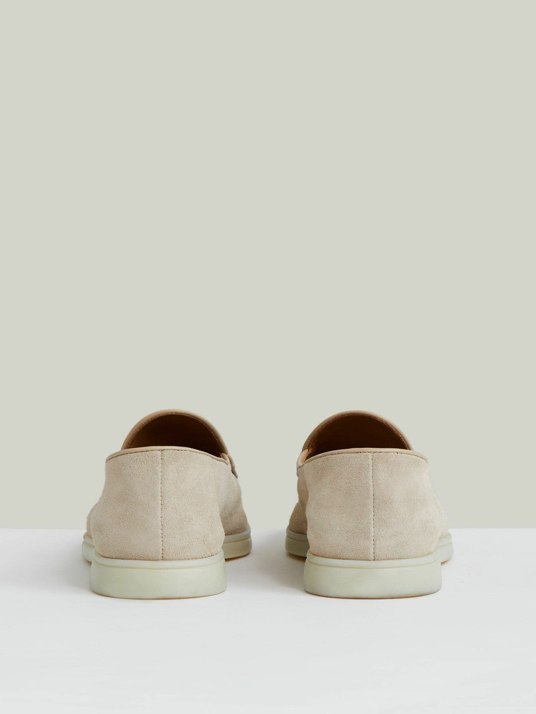 Reiss Suede Tassel Loafers in Light Stone