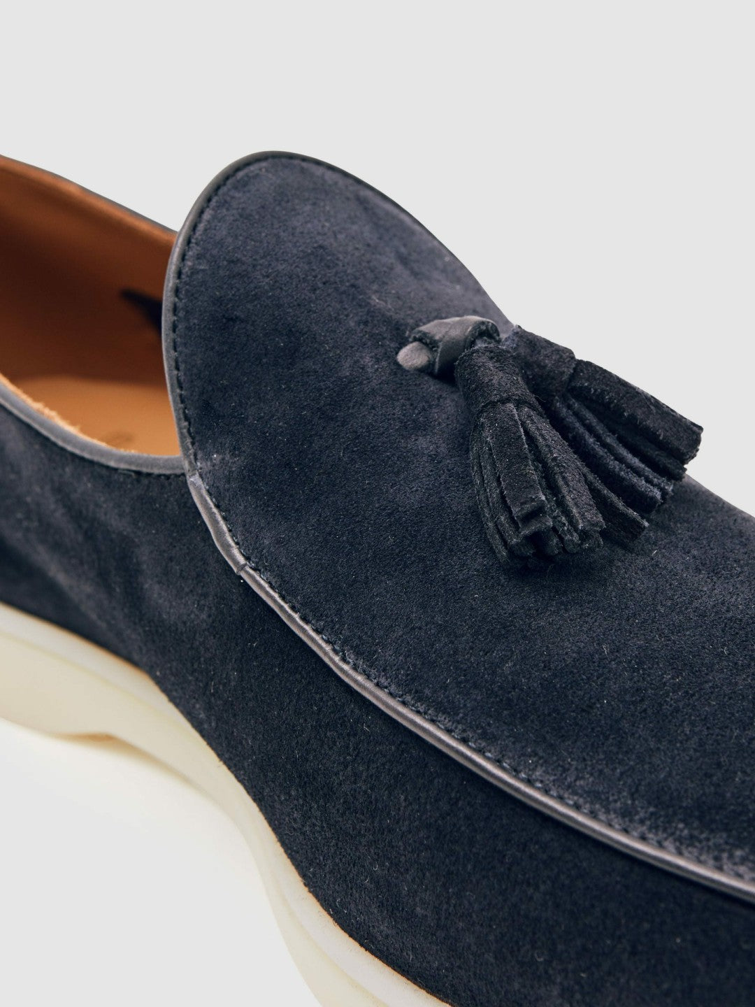 Reiss Suede Tassel Loafers in Navy