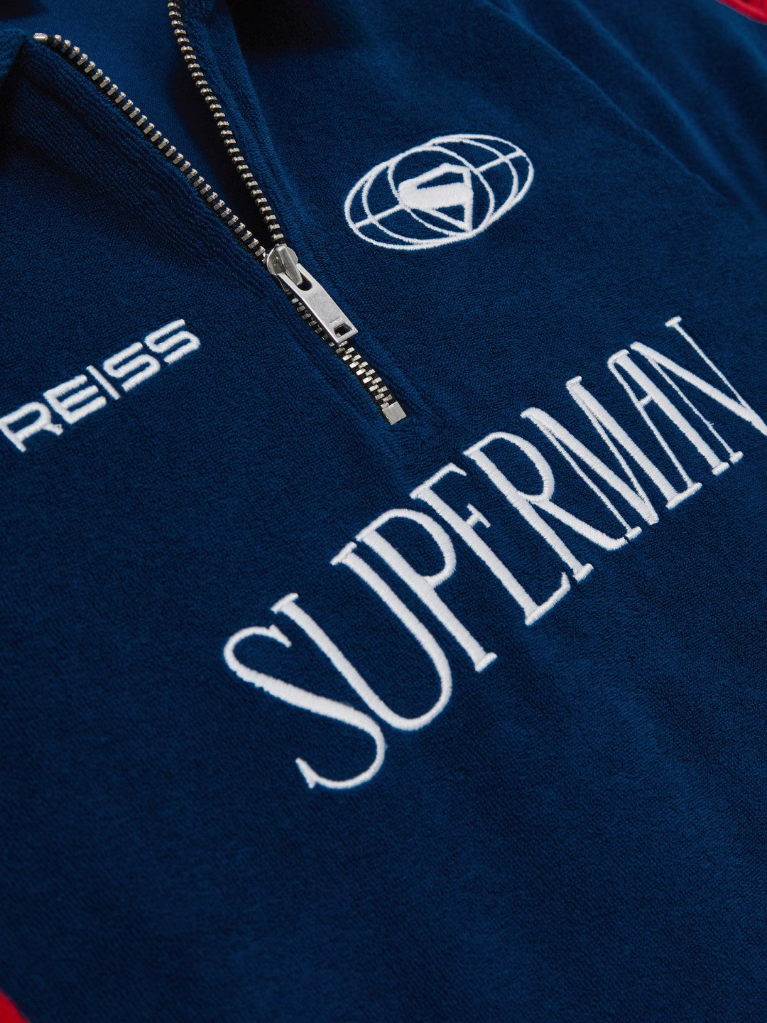 Reiss Savings - 13-14 yrs Superman Towelling Polo Shirt in Blue/Red