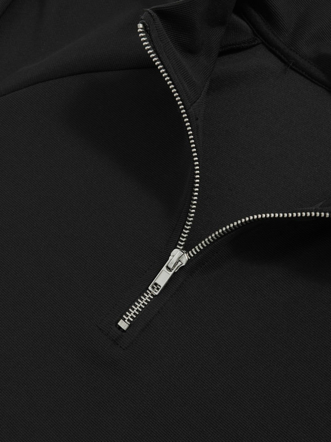 Reiss Featured - Half-Zip Funnel-Neck Sweatshirt in Black