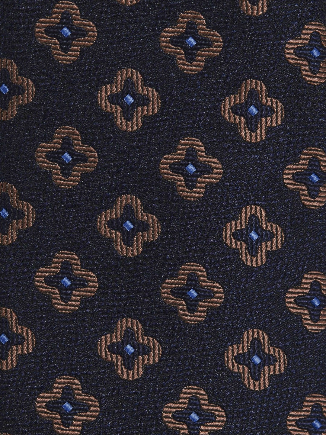 Reiss Silk-Wool Floral-Medallion Tie in Navy