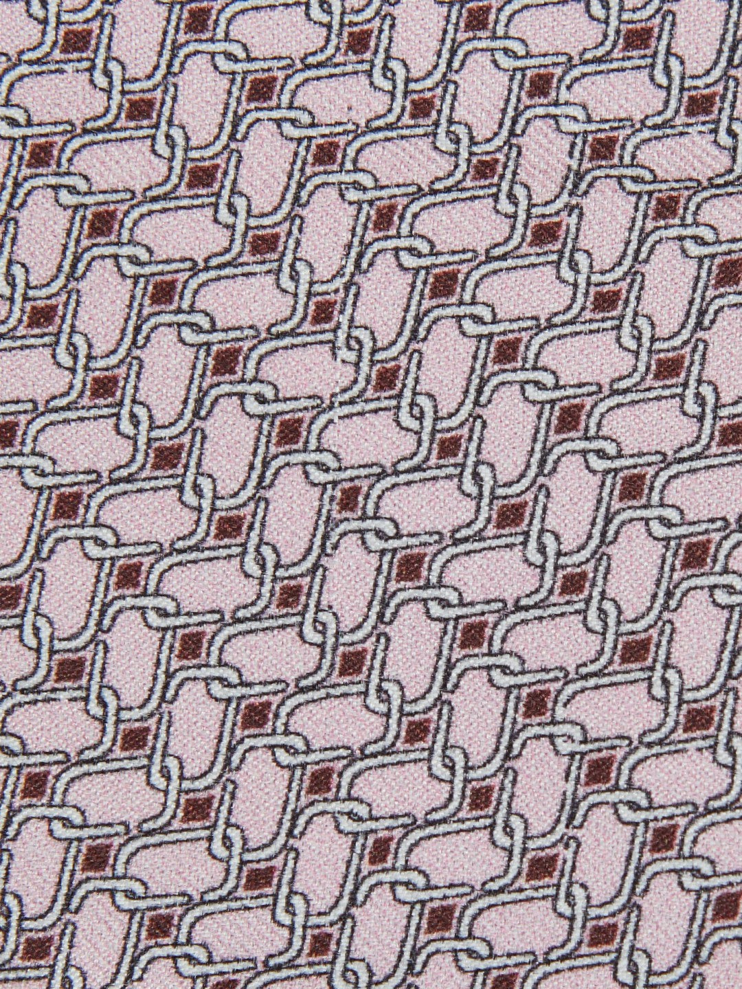 Reiss Savings - Silk Geometric-Chain Print Tie in Soft Pink