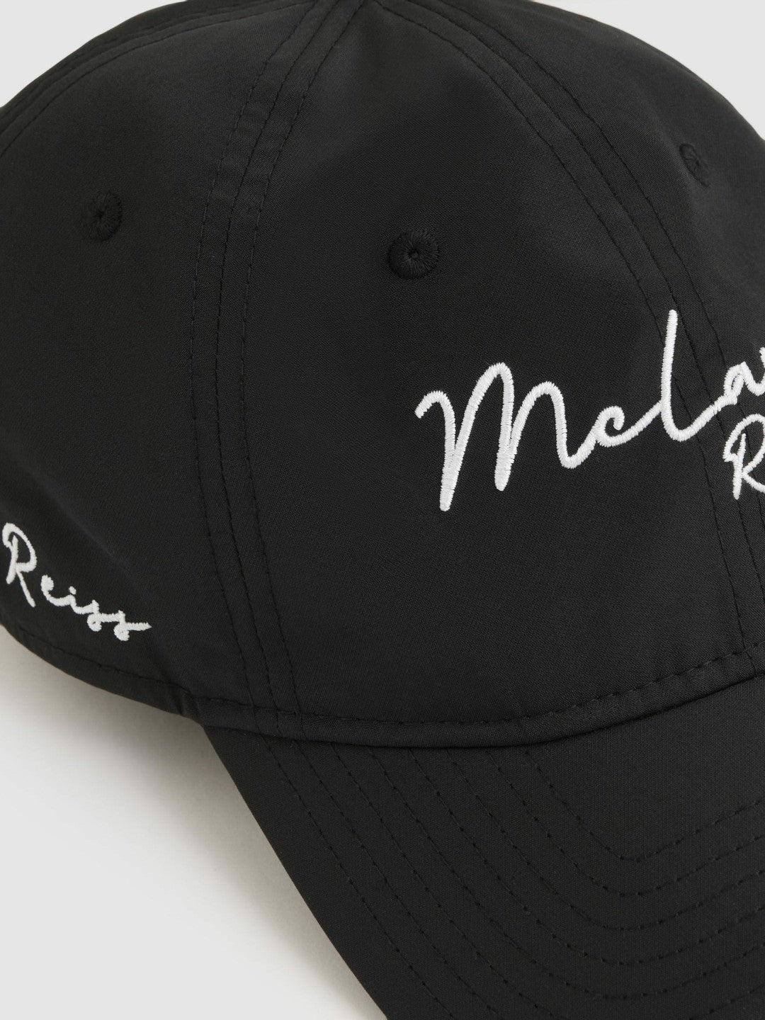 Reiss Unisex Fit McLaren Racing Logo Embroidered Cap in Black