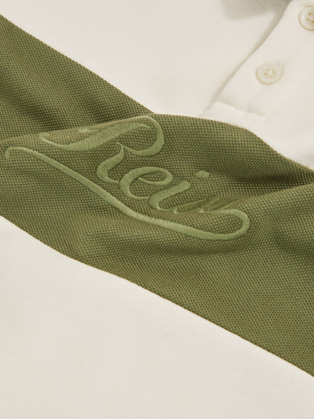 Reiss 13-14 yrs Cotton Logo-Embroidery Rugby Polo Shirt in Forset Green/White