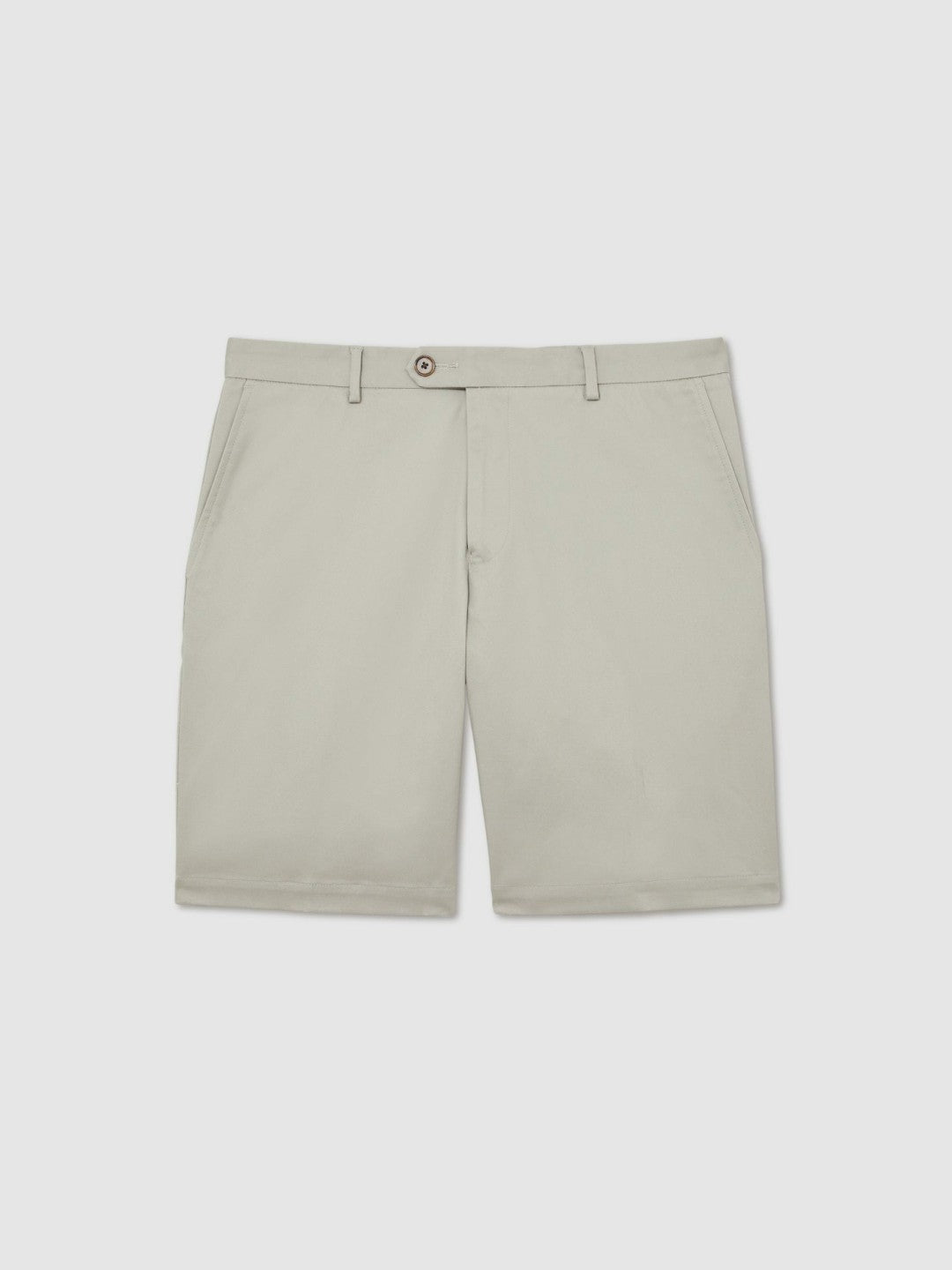 Reiss Popular Choice - Cotton Chino Shorts With Stretch in Soft Sage