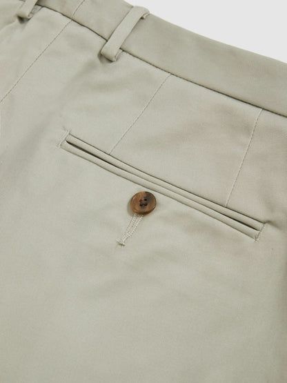 Reiss Popular Choice - Cotton Chino Shorts With Stretch in Soft Sage