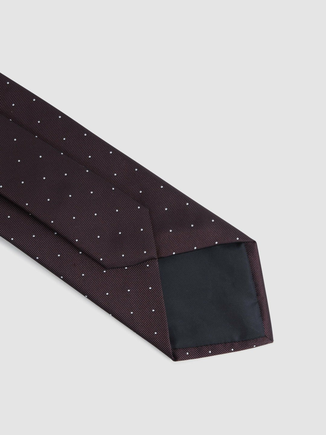 Reiss Featured - Polka Dot Silk Tie in Burgundy