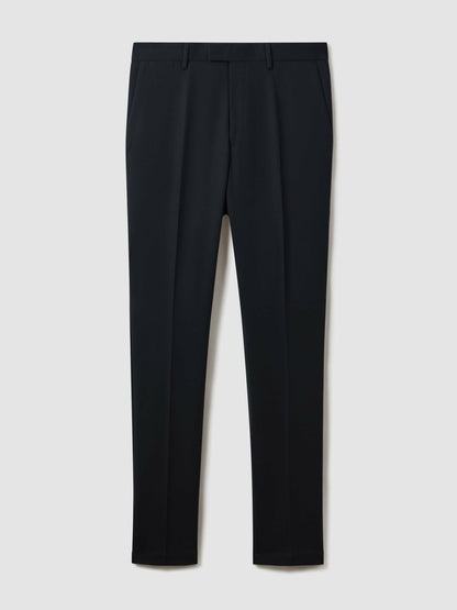 Reiss Slim Fit Cotton Blend Chinos in Navy