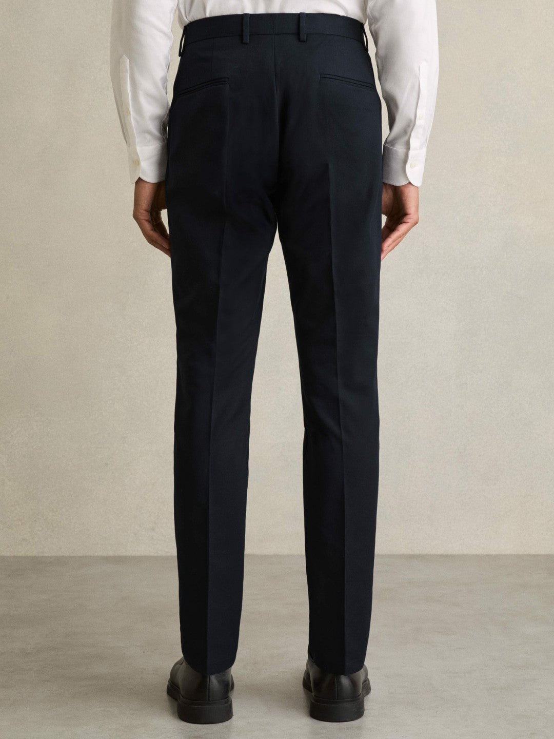Reiss Slim Fit Cotton Blend Chinos in Navy