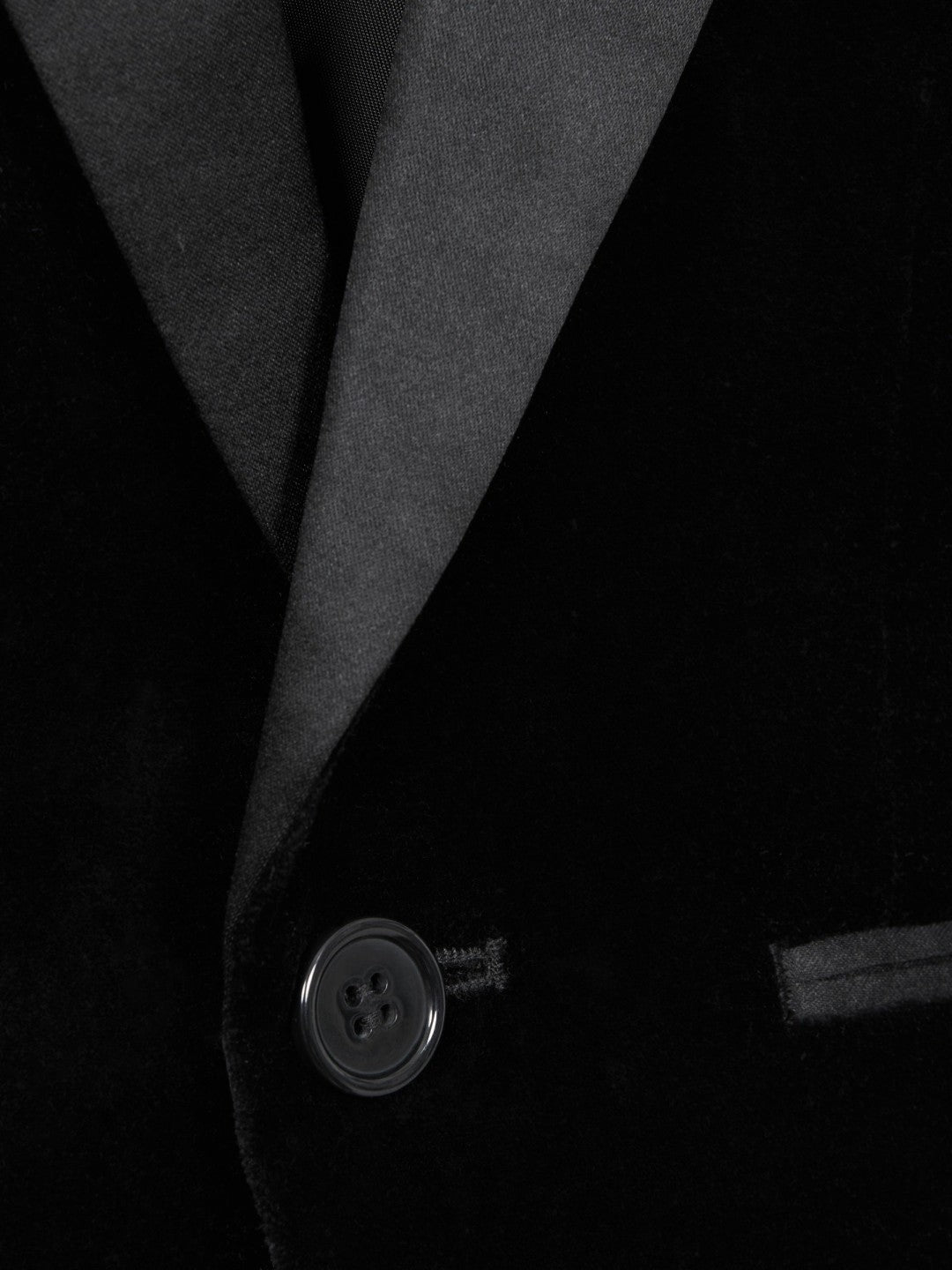 Reiss 9-14 yrs Single Breasted Velvet Blazer in Black