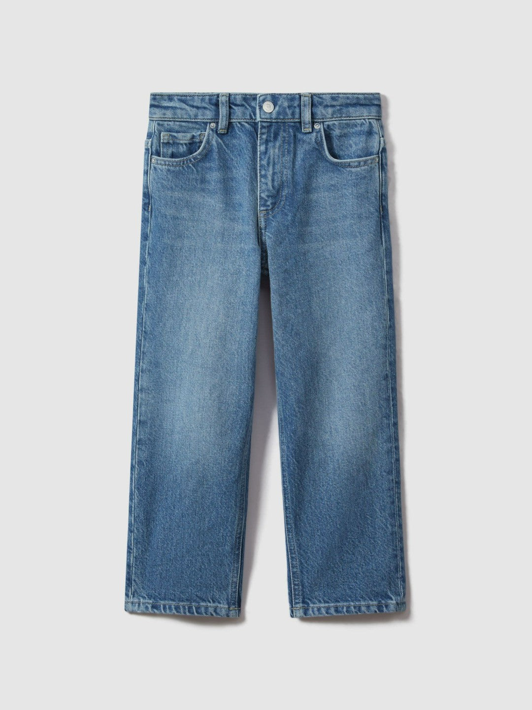Reiss Deal - 3-9 yrs Loose Fit Adjuster Jeans in Mid Blue