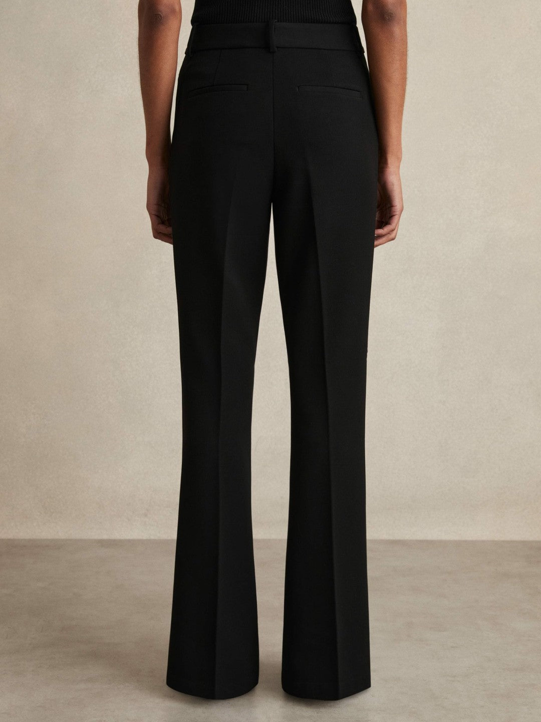 Reiss Petite Flared Suit Trousers in Black
